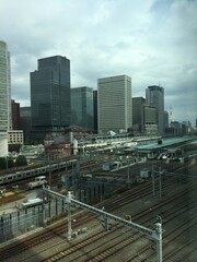Fototapeta na wymiar city skyline Tokyo station