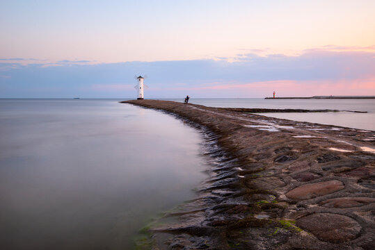Lighthouse windmill Stawa Mlyny, Swinoujscie, Baltic Sea - Poland