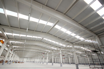 empty and modern factory interior view