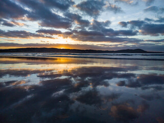 Beautiful reflections on Narin Strand by Portnoo, County Donegal - Ireland.