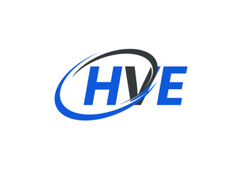 HVE letter creative modern elegant swoosh logo design