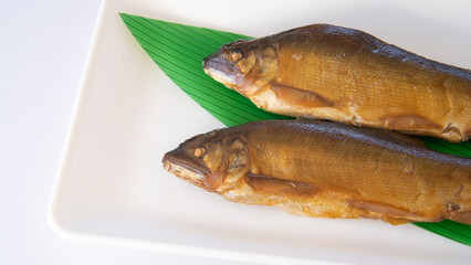 日本の料理｜鮎の甘露煮 ”Food which has been sweetened and boiled””Japanese Ayu