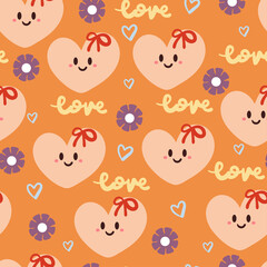 seamless pattern hand drawing valentine doodle. cute wallpaper, fabric print, textile, gift wrap paper