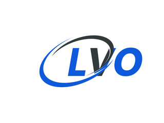 LVO letter creative modern elegant swoosh logo design
