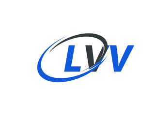 LVV letter creative modern elegant swoosh logo design