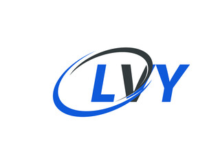 LVY letter creative modern elegant swoosh logo design