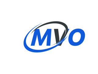MVO letter creative modern elegant swoosh logo design