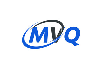 MVQ letter creative modern elegant swoosh logo design