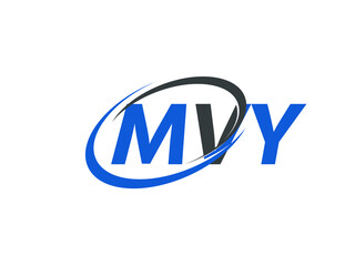 MVY letter creative modern elegant swoosh logo design
