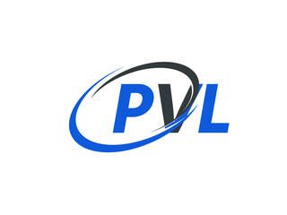 PVL letter creative modern elegant swoosh logo design