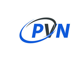 PVN letter creative modern elegant swoosh logo design