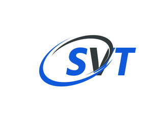 SVT letter creative modern elegant swoosh logo design