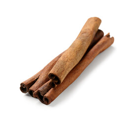Cinnamon sticks isolated on white