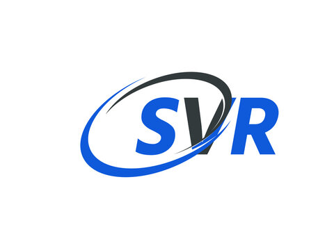 SVR letter creative modern elegant swoosh logo design