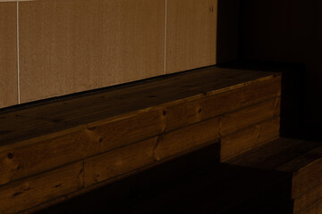 interior of a wooden house