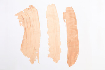 on a white background with make-up paint