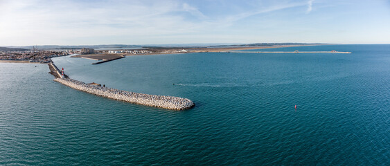 Panorama aérien de Port La Nouvelle