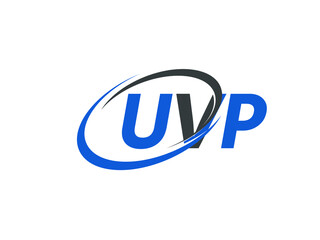 UVP letter creative modern elegant swoosh logo design