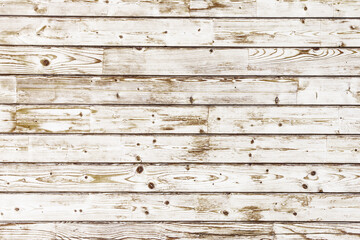 Obraz premium Grunge wood texture. Raw brown wooden wall background. Rustic tree desk with knots pattern. Countryside architecture wall. Village building construction.