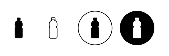 Bottle icons set. bottle sign and symbol