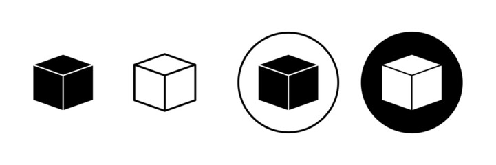 Box icons set. box sign and symbol, parcel, package