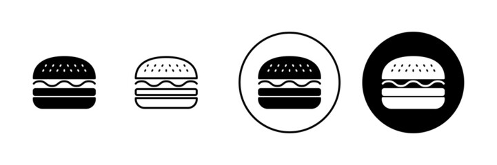 Burger icons set. burger sign and symbol. hamburger