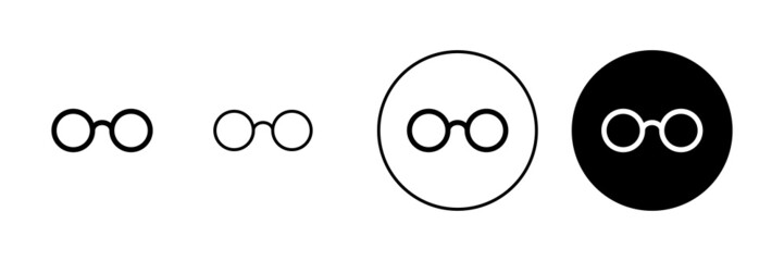 Glasses icons set. Glasses sign and symbol