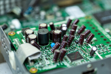 Circuit board.Electrical chip.Chip of the power supply unit for a liquid crystal TV