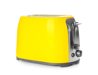New modern toaster on white background
