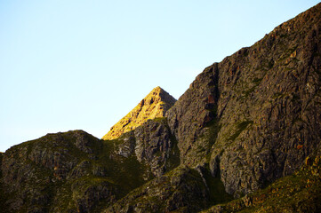 Pyramid mountain in Altai. Altai nature.