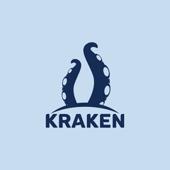 kraken sea monster logo illustration