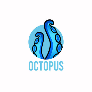 octopus sea monster logo illustration