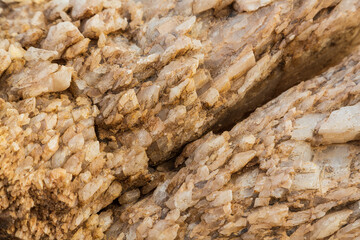 Quartz formations in Sahara desert, Egypt. Crystal mountain, Bahariya, Egypt