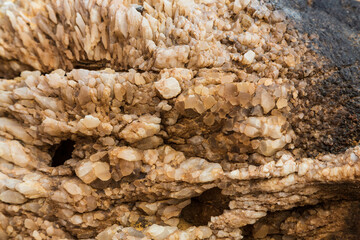 Quartz formations in Sahara desert, Egypt. Crystal mountain, Bahariya, Egypt