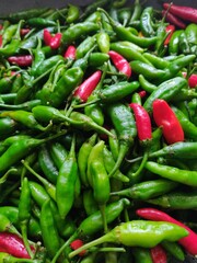 Colourful and fresh chillies used to make tasty food