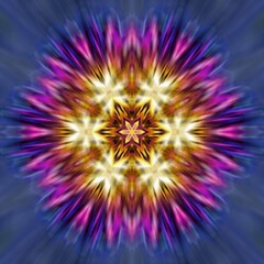 Fototapeta premium mandala drawing digital symmetrical pattern 
