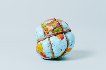 tightly tied earth globe