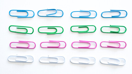 set of paper clips