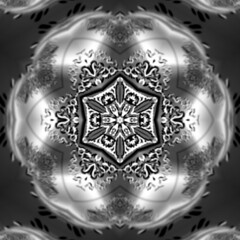 Fototapeta premium mandala drawing digital symmetrical pattern 
