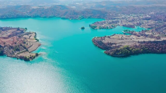 Green canyon. Reservoir Oymapinar on the river Manavgat. Turkey. Dam lake in Green Canyon. Beautiful View to Taurus Mountains and turquoise water. Mountain landscape with forest, trees.  
