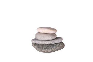 Fototapeta na wymiar natural stones on a white background, pedestal