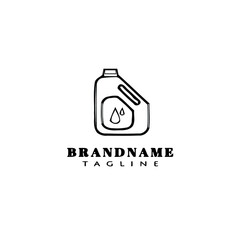 oil can logo cartoon icon design template black isolated vector