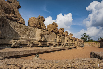 Shore temple built by Pallavas is UNESCO`s World Heritage Site located at Mamallapuram or...