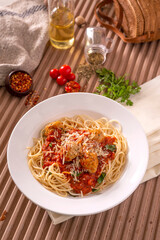 spaghetti with meatballs