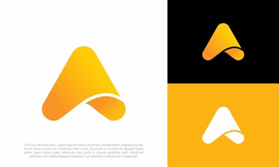 letter A logo initial vector icon design illustration