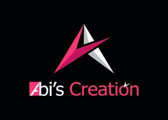 Abstract business Abi's Creation logo icon. Vector design template.