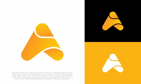 letter A logo initial vector icon design illustration