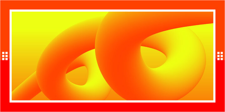 Yellow And Red Gradation 3d Background Abstract