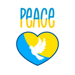 Peace for Ukraine illustration, pray for Ukraine T-shirt design 