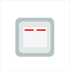 red switch on white background